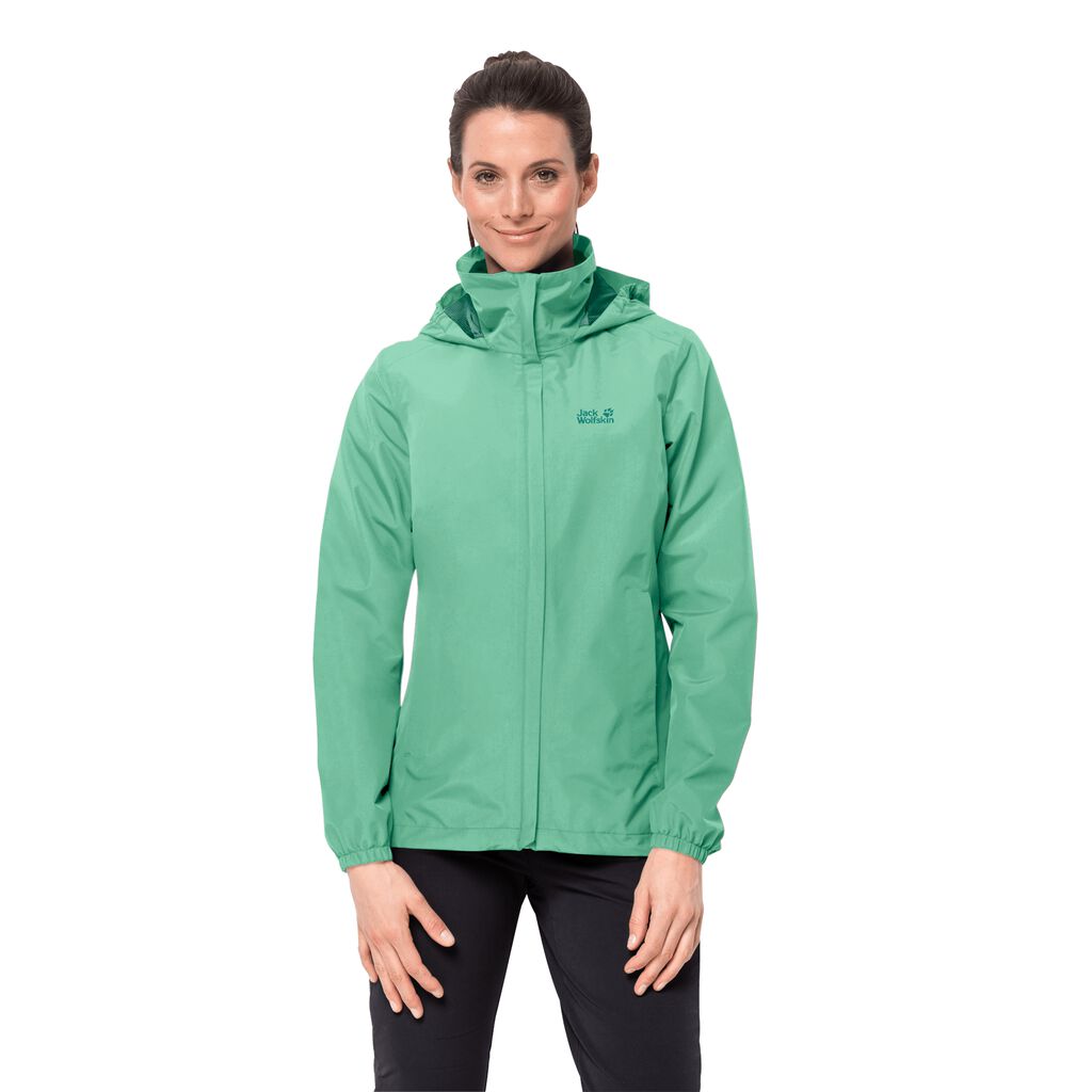 Jack Wolfskin STORMY POINT αδιάβροχο μπουφάν γυναικεια πρασινο | GR7913834